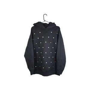 Givenchy Women's Black 100% Cotton Rhinestone Heavyweight Hoodie